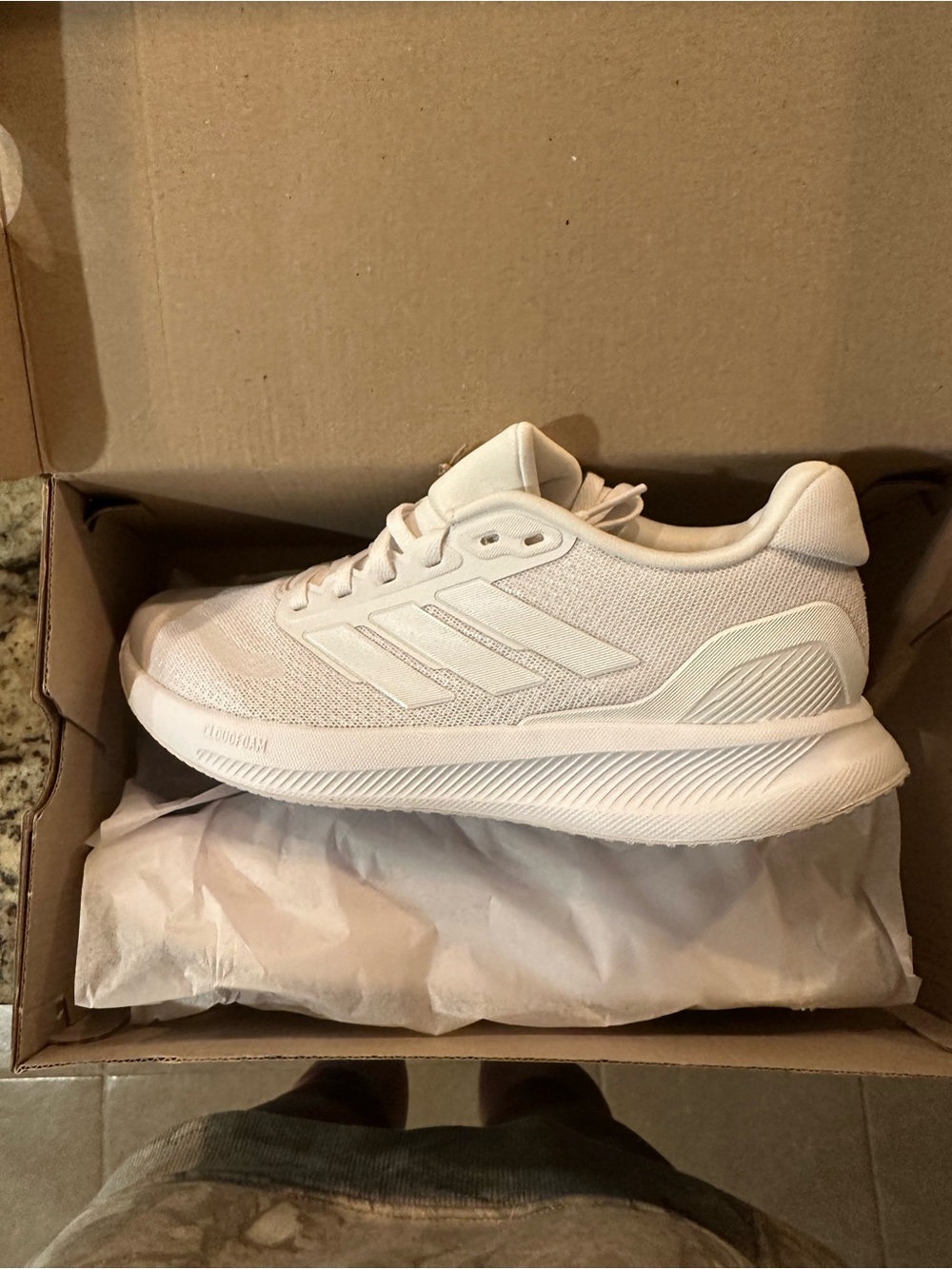 adidas White Runfalcon 5 W Tag Visible